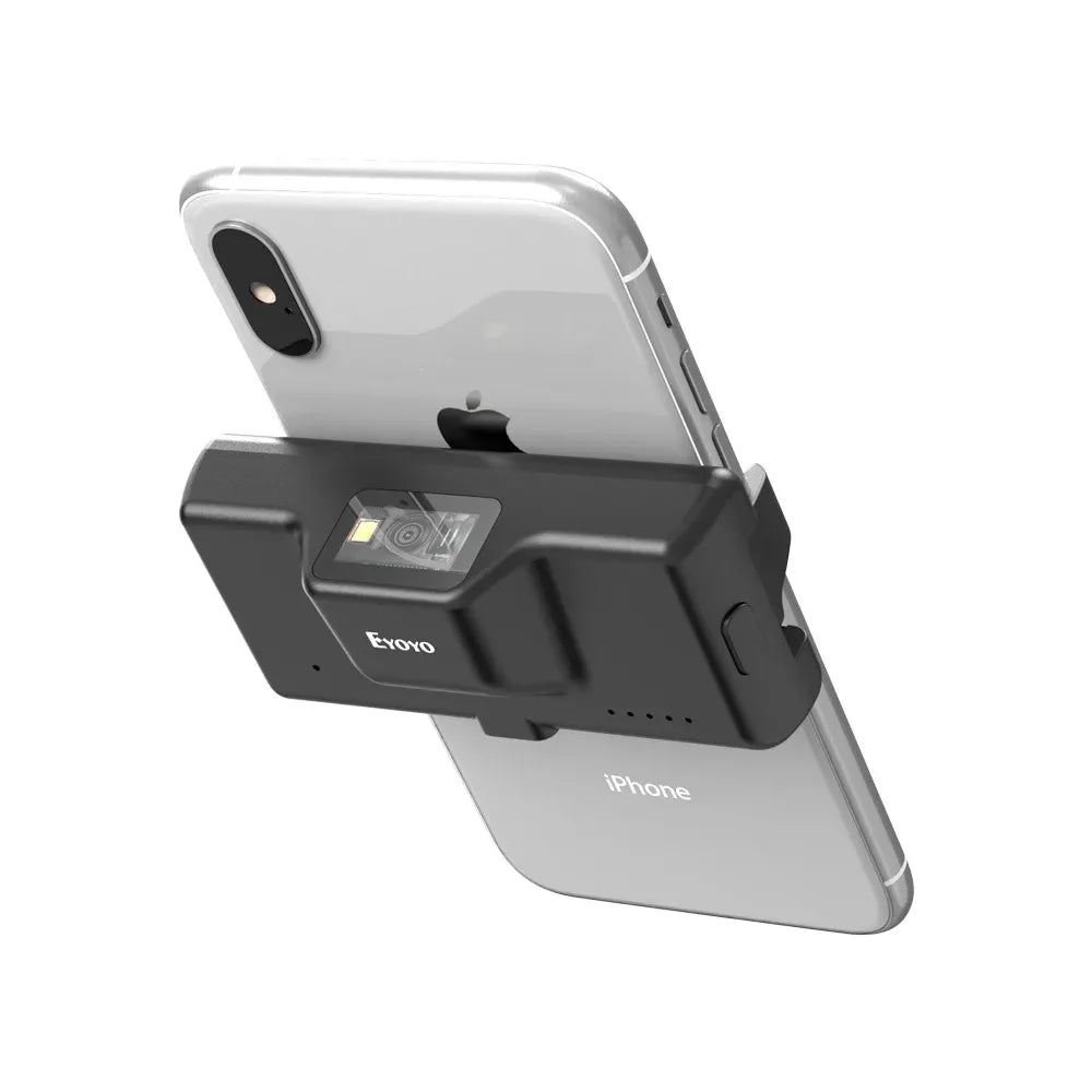 Eyoyo EY-022P Adjustable Back Clip-on 2D Bluetooth Barcode Scanner Auto-sensing Fast Scanning QR PDF417 Bar Code On Screen/Paper