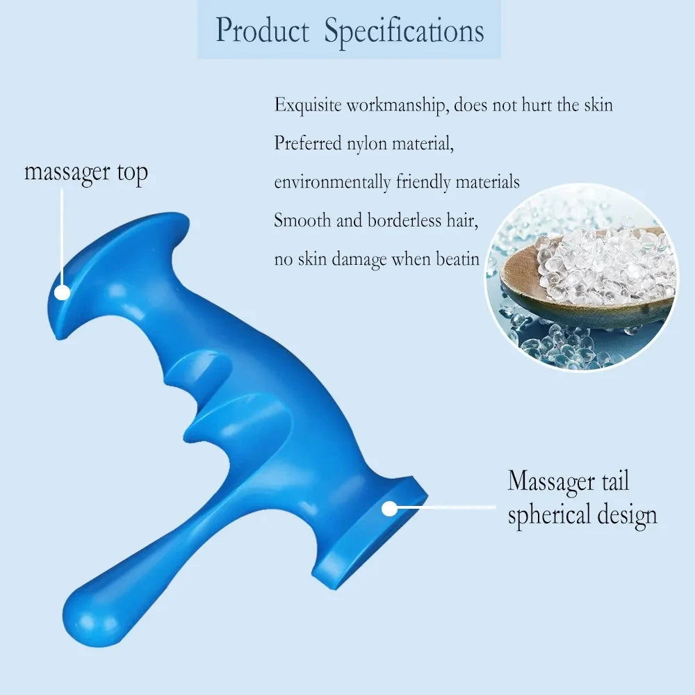 Trigger Point Massage Tool for Deep Tissue Relief - 2 Pack Blue Relaxation Treatment Tidesmit