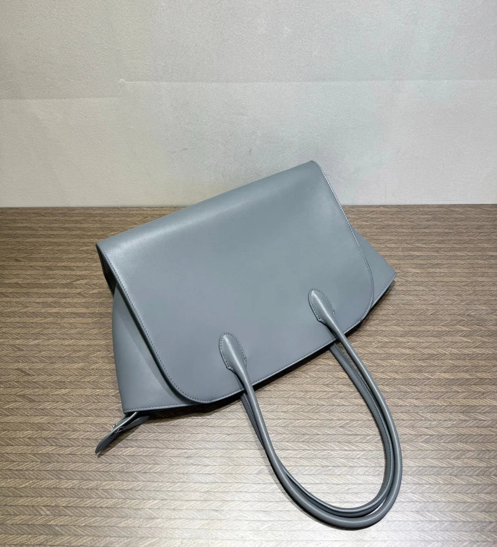 2026 high-quality genuine leather Marlo 12 inch 14 inch saddle leather tote bag, women's shoulder bag, high-end leather texture,
