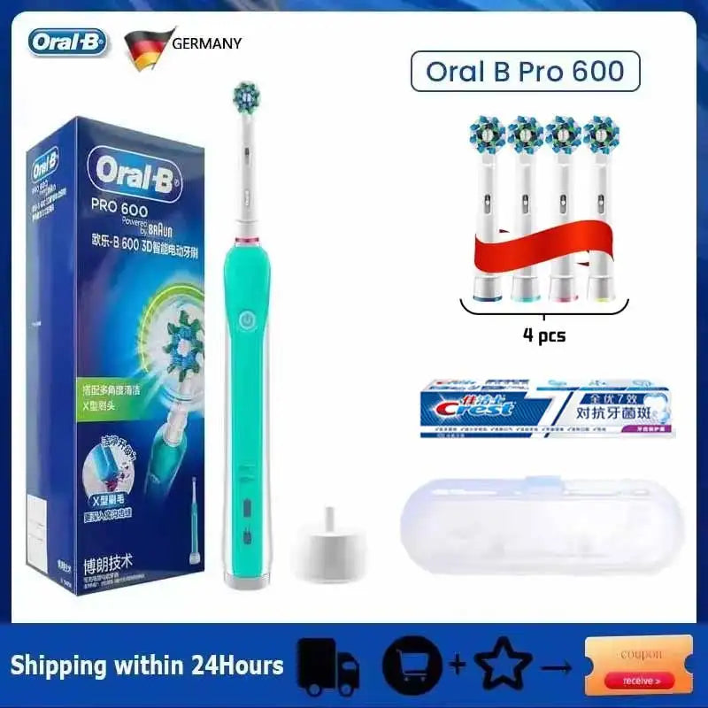 Oral B Sonic Electric Toothbrush PRO4000 RPO600 D12 Vitality Rotating Tooth Brush for Adults Oral Cares Rechargeable Waterproof