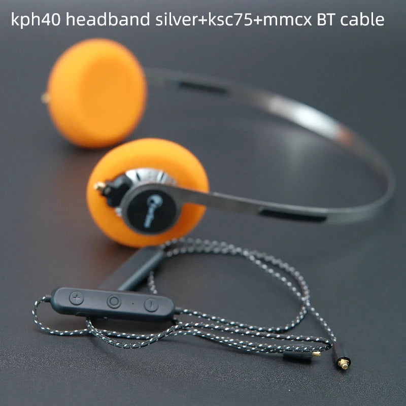 MMCX HiFi Over-Ear Headphones with Deep Bass and Low Latency Audio silver40 spk BTcable China Mainland Tidesmit