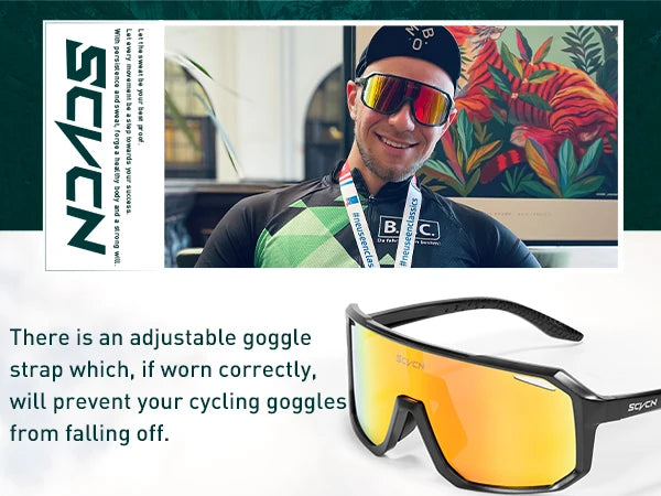 SCVCN MTB UV400 Goggles Bicycle Riding Sunglasses Fashion Sunglasses Street Outdoor Cycling Glasses Sports Bike for Men Eyewear