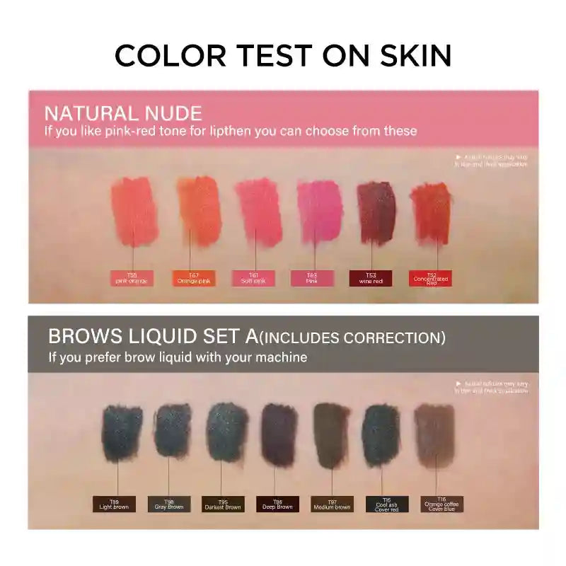 Permanent Makeup Pigment 5ml | Professional PMU Lip & Brow Ink Permanent Makeup Machines Tidesmit