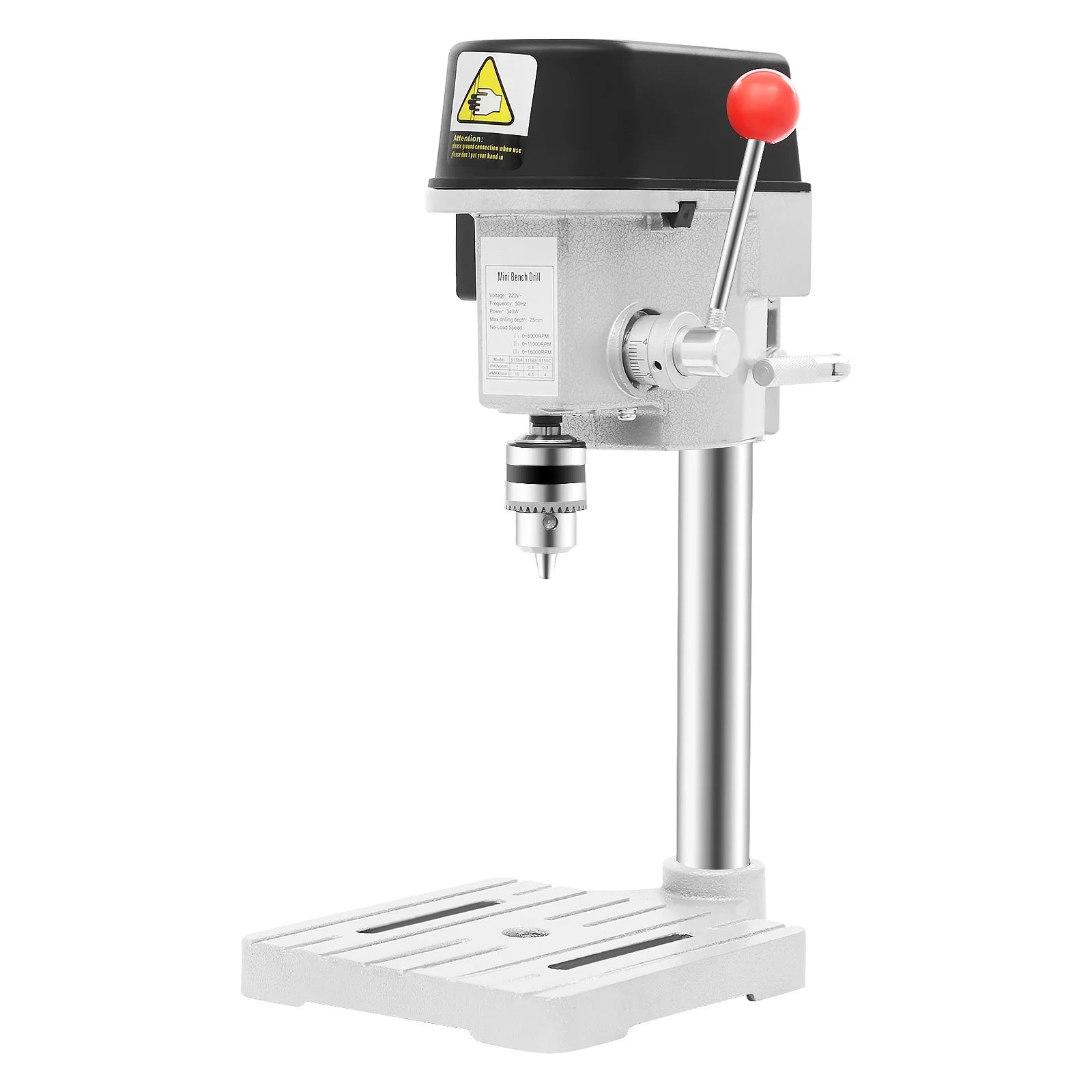 340W Portable Bench Drill Machine Mini Table Drilling Tool Electric Bench Drill Press 220V for DIY Iron Wood Plastic Board