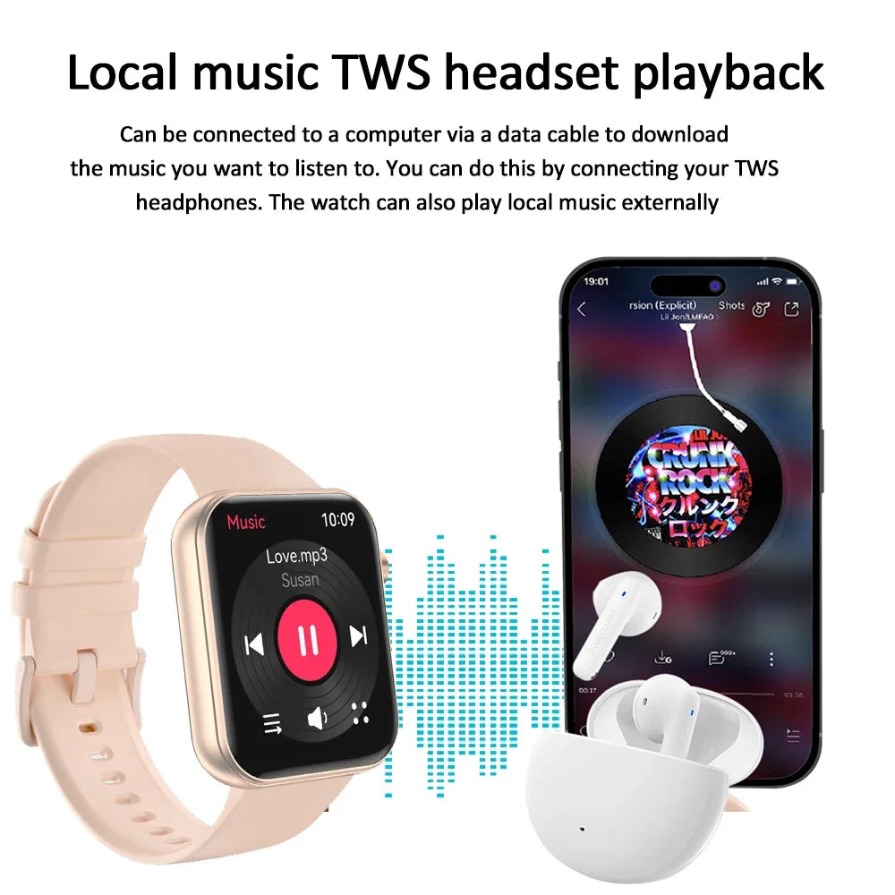New Smart Watch Women Men Camera Take Photo Record Video Heart rate Sports Fitness Waterproof Bluetooth Call For Android iPhone