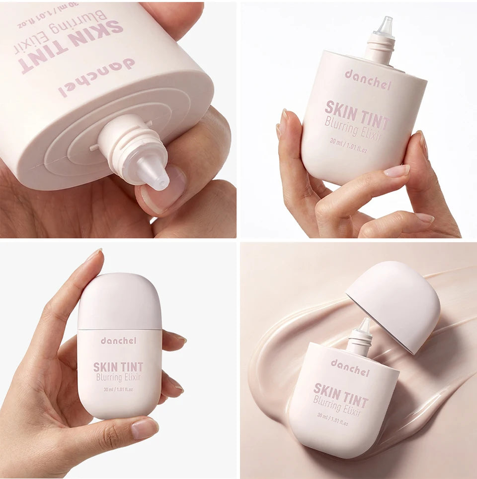 Tidesmit Skin Tint Blurring Elixir Foundation texture close-up showing hydrating long-lasting pore-blurring formula
