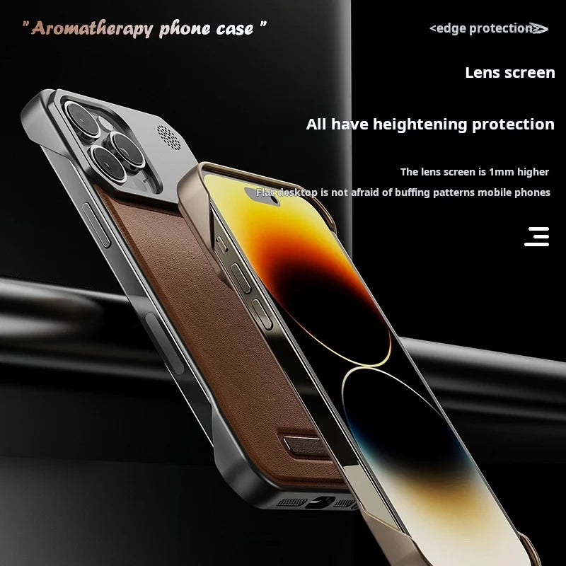 iPhone 15 Leather Aromatherapy Case with Magnetic MagSafe Protection Tidesmit