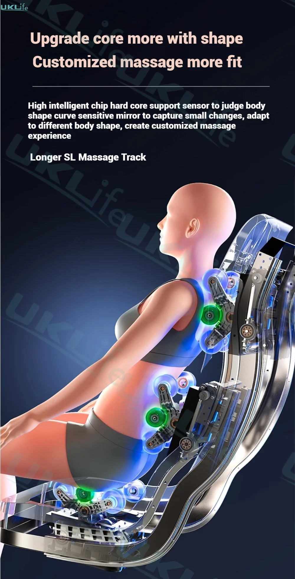 6D SL-Track Full Body Massage Chair - Deep Tissue Heat Therapy Body Shaping Massage Equipment Tidesmit