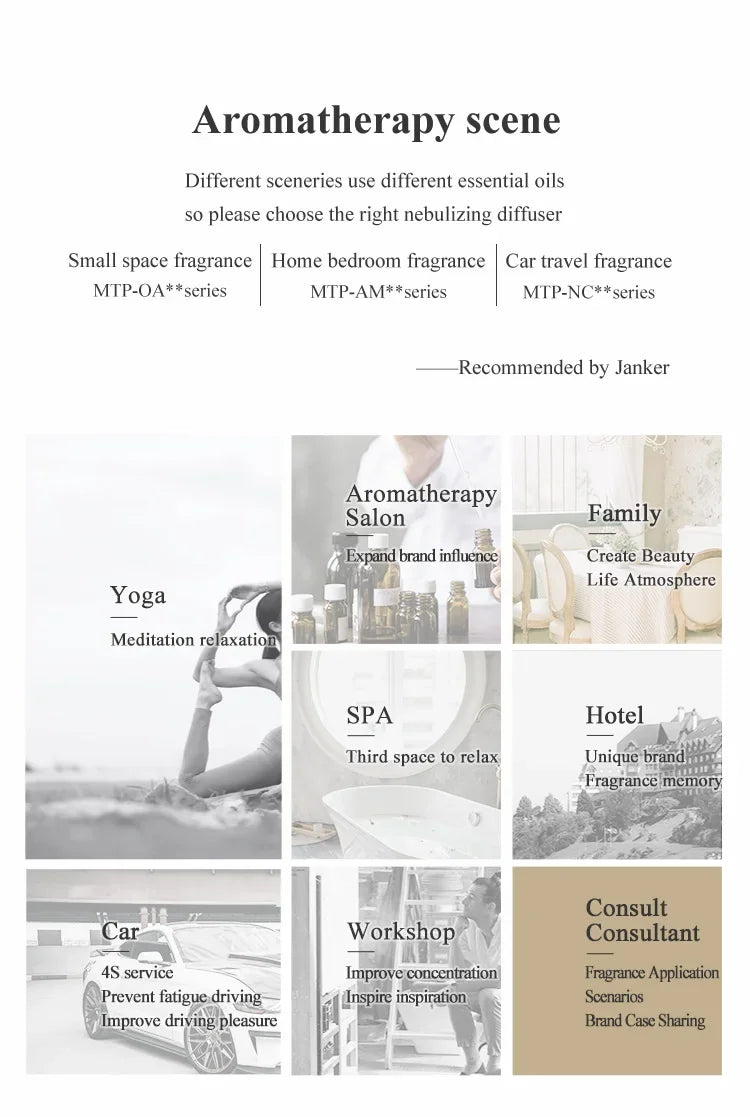Aromatherapy Diffuser Professional Wood and Glass Essential Oil Diffuser Nebulizer Nebulizing 2600mAh Scent Machine Waterless