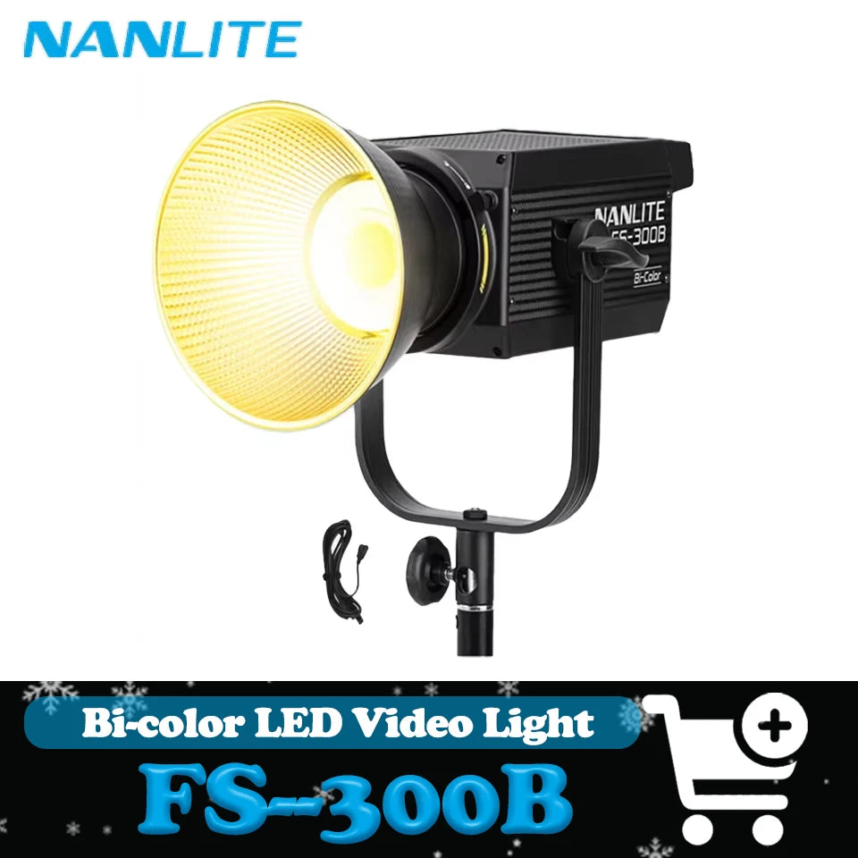 Nanlite FS-300B Bi-Color LED Video Light 350W Studio Lighting Tidesmit