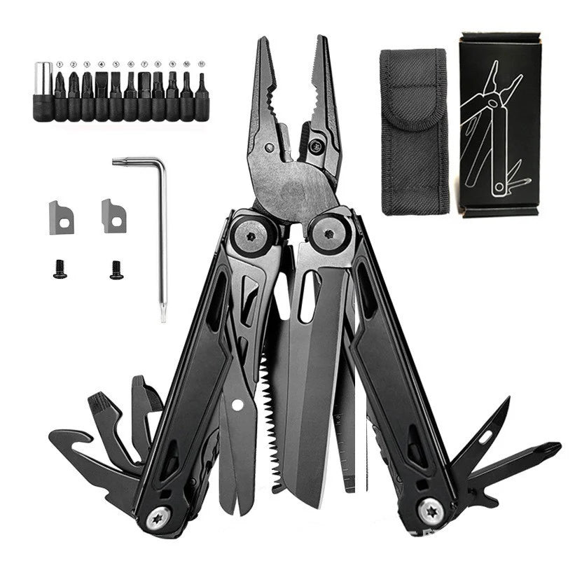 16-in-1 Plier EDC Multitool Screwdriver Folding Plier Set Multi Tool Multifunction Pocket Knife File Ruler Camping Hand Tools
