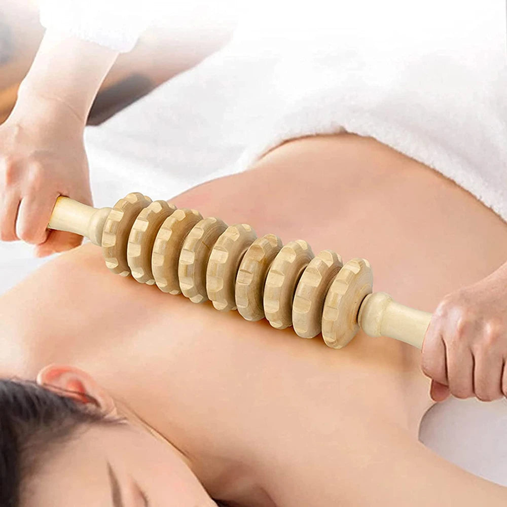 Wood Therapy Massage Tool - 6-Piece Lymphatic Drainage Recovery Set Fascia Gun Tidesmit