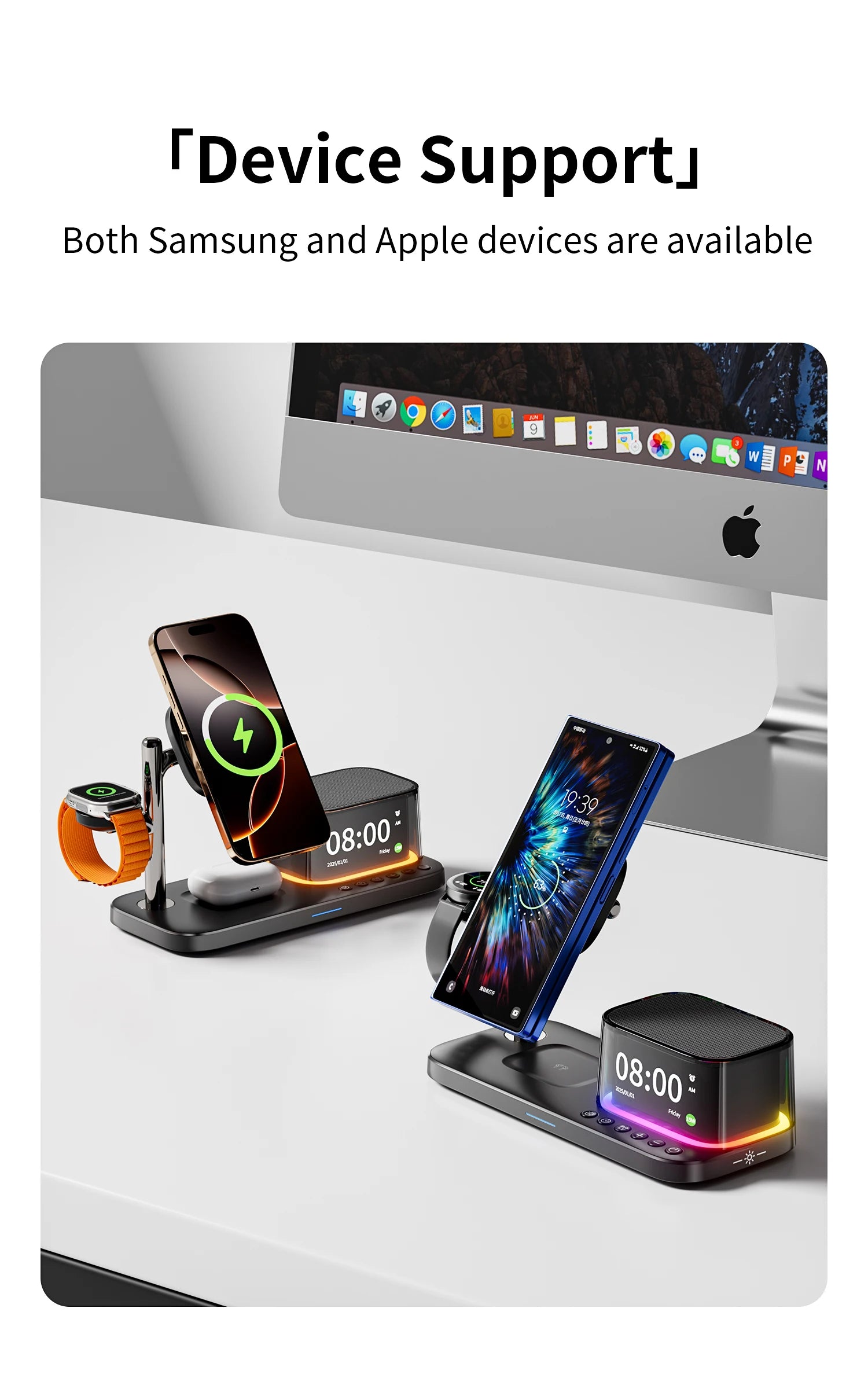 5-in-1 Magnetic Wireless Charger Stand with Speaker - 25W Qi2 Certified Tidesmit