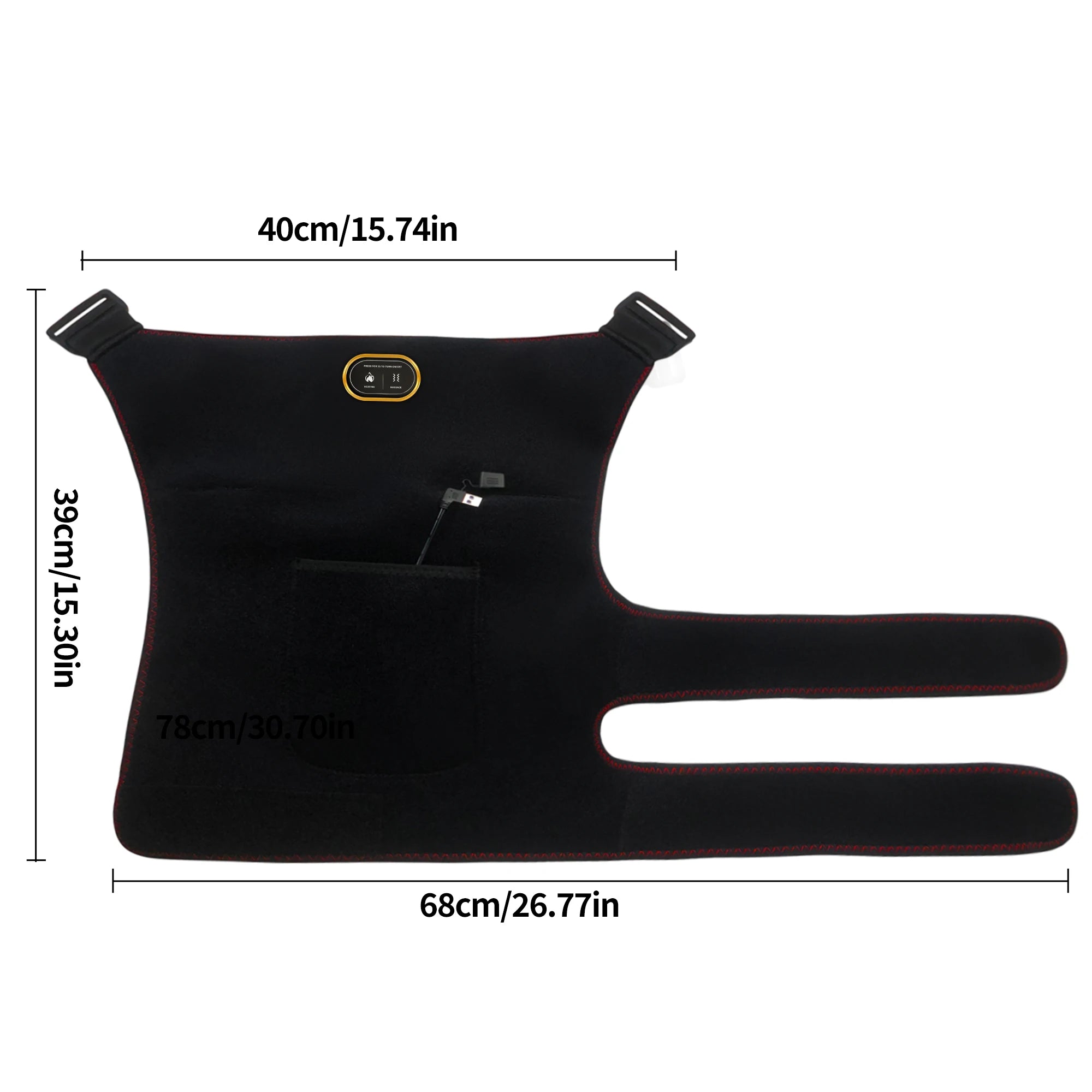 Electric Massager with Heat and Vibration for Deep Tissue Muscle Relief Massage Cushion Tidesmit