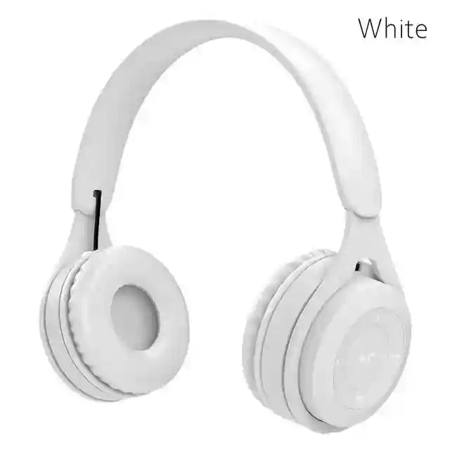 Wireless Headphones Over-Ear Foldable Gaming Headset with Mic WHITE Tidesmit