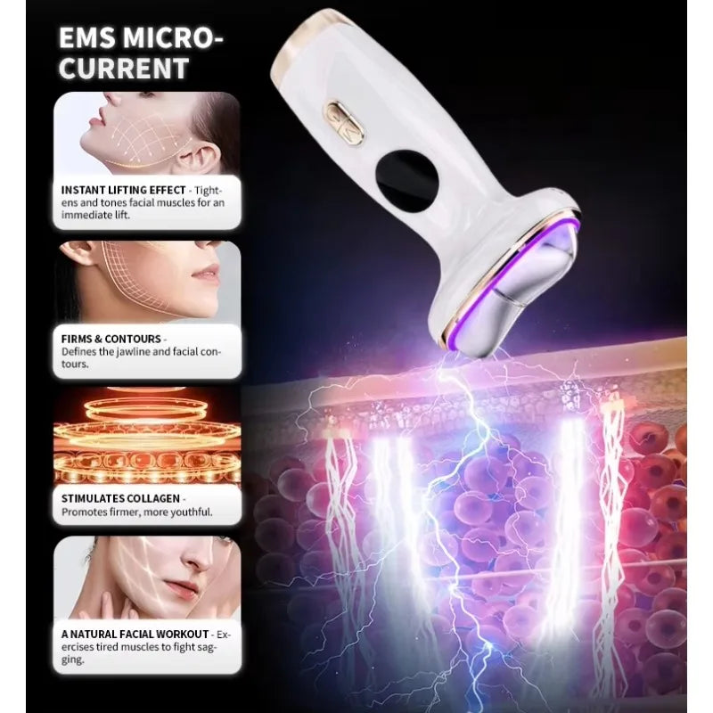 7-in-1 Facial Massager - White Hot & Cold Skin Lifting Device Fascia Gun Tidesmit