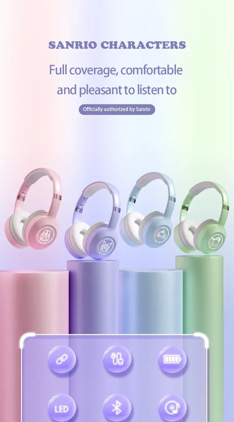 Kuromi Tidesmit Wireless Stereo Bluetooth Headphones - 3 Color Options Tidesmit