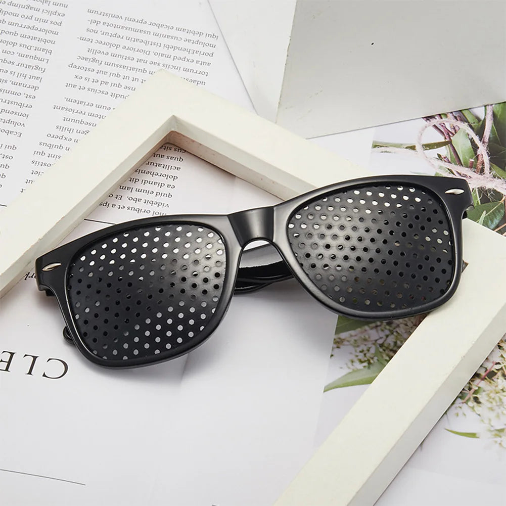 Pinhole Glasses for Eye Strain Relief - Vision Training Aid (6 Colors) Tidesmit