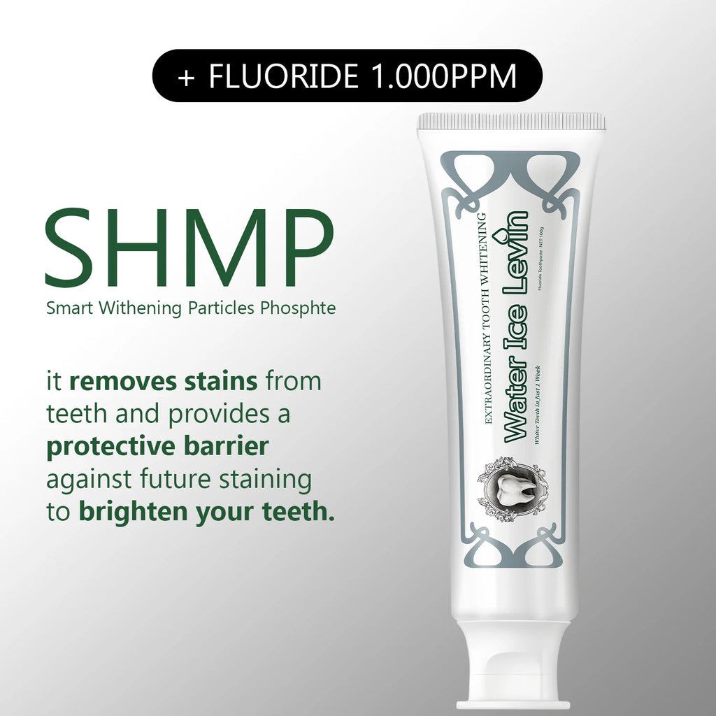 Tidesmit 1000 ppm fluoride teeth whitening toothpaste with stain removal and brightening micro-particles