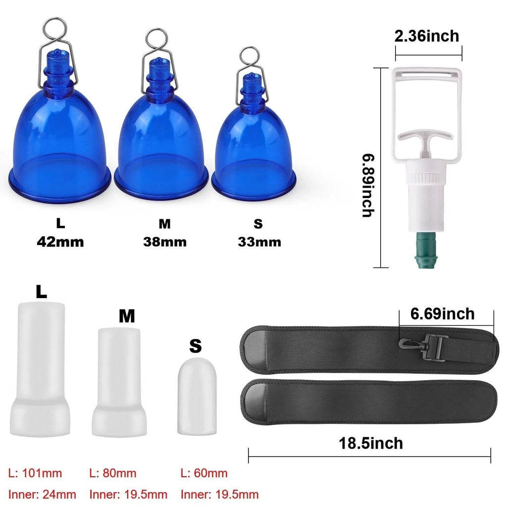 Cupping Therapy Set for Muscle Recovery - Professional Vacuum Suction Kit Relaxation Treatment Tidesmit