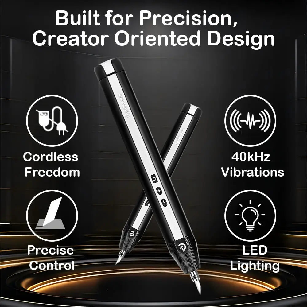 Cordless Ultrasonic Cutter 40KHz Precision Craft Tool for Acrylic Leather Model and More Creative Craft Tool