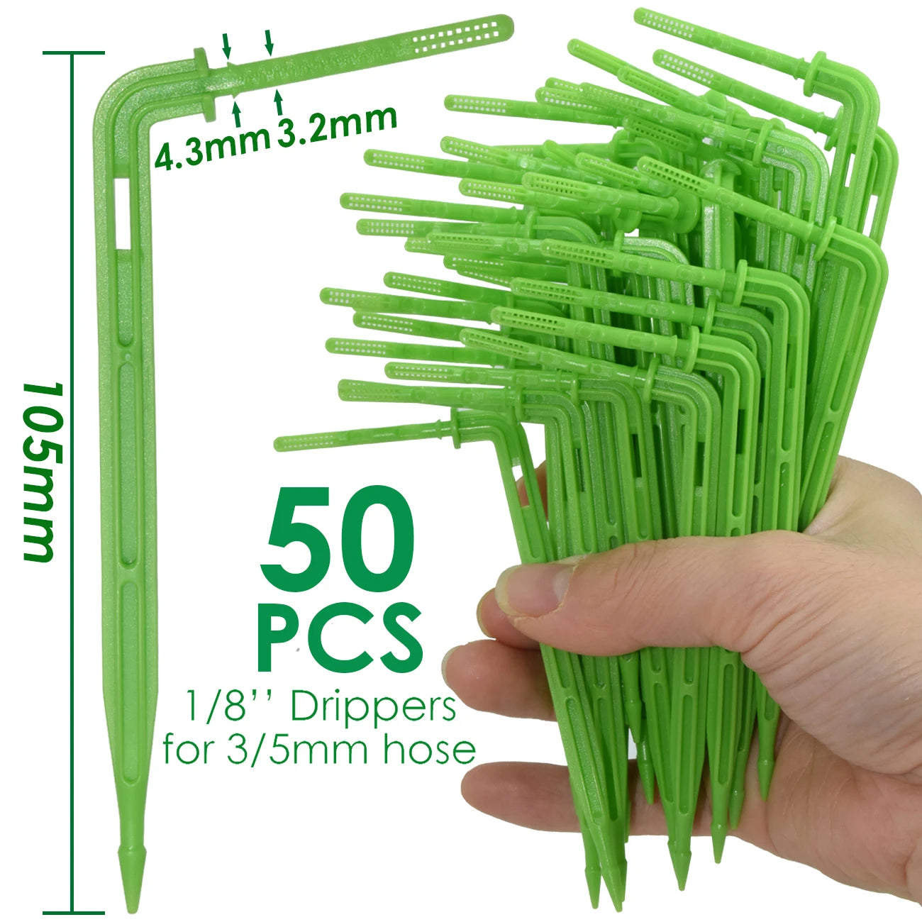 KESLA Drip Irrigation Kit 10-100M 4Way 2Way 8L Drip Arrow 3/5mm Hose Watering System Dripper Sprinkler Pot Planting Greenhouse