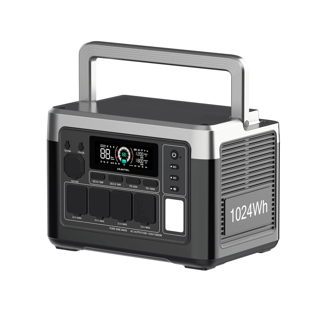 OUKITEL P1000 PLUS Portable Power Station 1800W Solar Generator 1024Wh Lifepo4 Battery Home Backup Outdoor Camping Mobile power