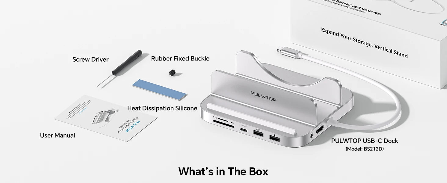 Mac Mini M4 Docking Station with 4K HDMI and M.2 SSD Expansion Tidesmit