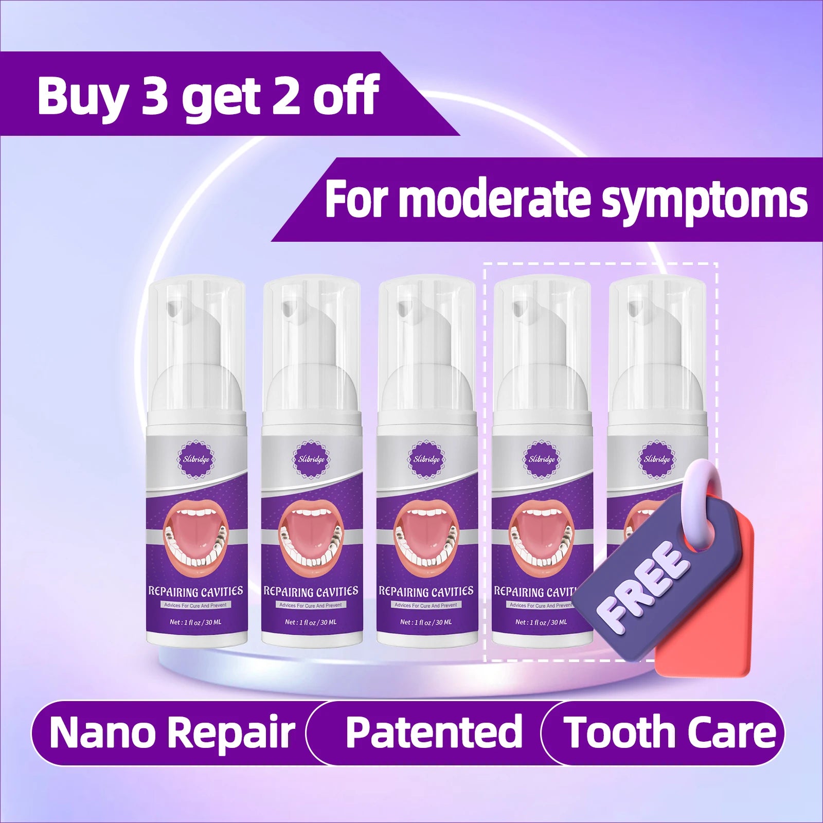 Tidesmit anti-caries teeth whitening gel for healing cavities and enamel repair