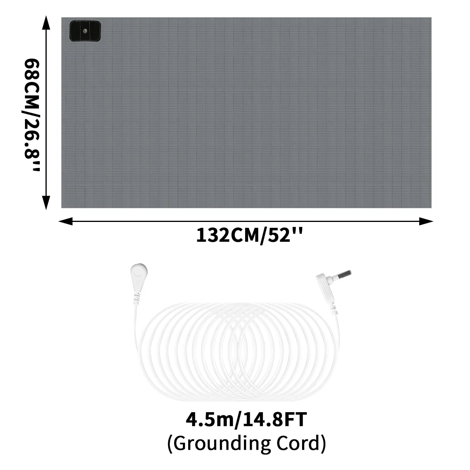 6 Size Grounding Mat Soft PU Pad for Improves Sleep Enhanced Circulation Reduces Pain Home Yoga Foot Mat Table Desk Rug