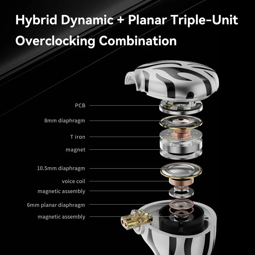 Hybrid Dual Driver In-Ear Monitors | Planar Diaphragm | Tidesmit Tidesmit