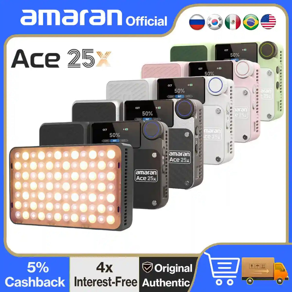 Amaran Ace 25x Pocket Bi-Color LED Video Light for Content Creators Tidesmit