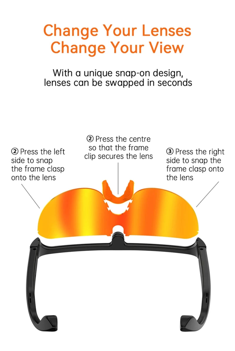 Smart Audio Sunglasses with HD Camera and Bluetooth Translation Tidesmit