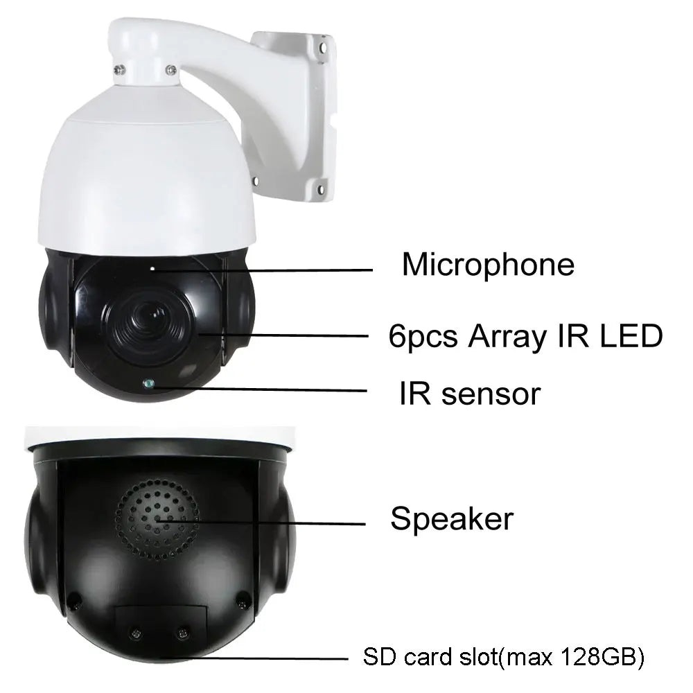 XMeye PTZ IP 8MP 6MP 5MP 30x 4K POE IP PTZ camera Onvif-compatible with two way audio