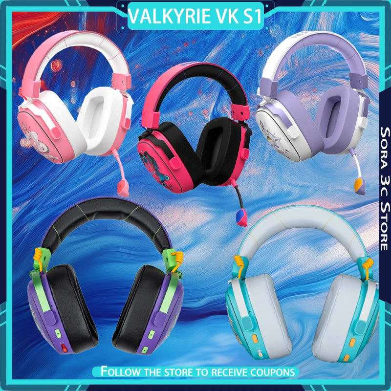 Tidesmit VK S1 Wireless Gaming Headset: Low Latency 15ms Audio Tidesmit