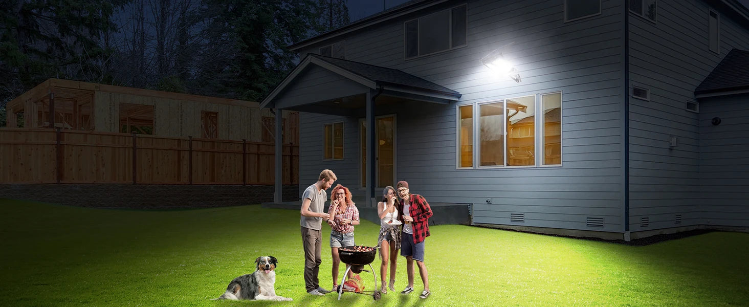 Intelamp 12500 Mah 3000 Lm Outdoor Solar Street Lights Larger Solar Panel Two Motion Sensors for Garden Courtyard Walk Garage