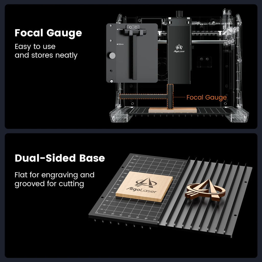 Algolaser PIXI 10W Mini Portable Woodworking Engraving Machine with Rotary Roller High Precision Engraver for DIY Hobby Craft