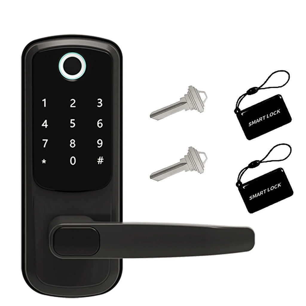 TTLOCK Wifi Electronic Smart Door Lock With Biometric Fingerprint / Password /Smart Card  / Key Unlock/ USB Emergency Charger