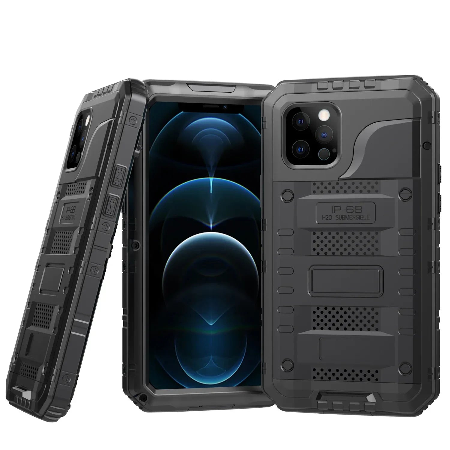 iPhone Shock-Absorbing Metal Case with Integrated Screen Guard a Tidesmit