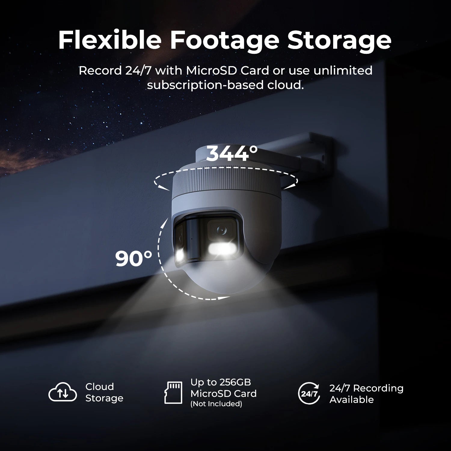 IMILAB EC6 Panorama WiFi Security Camera 6MP 180° Panorama AI Human Detection PTZ Color Night Vision Compatible with Xiaomi Home