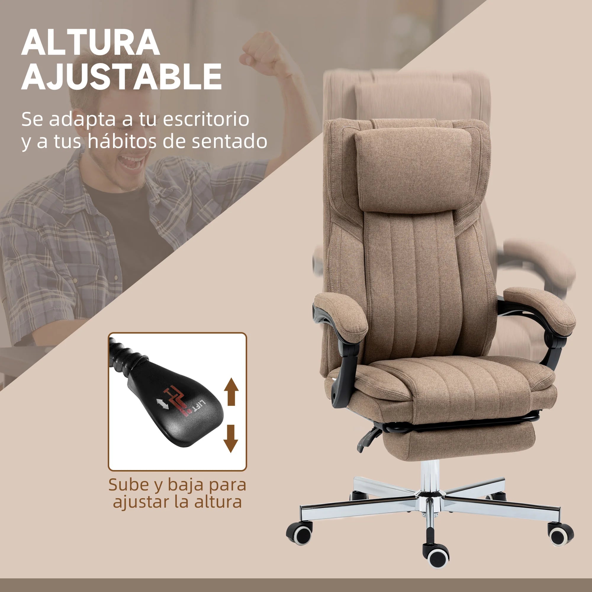 6-Point Vibration Electric Massager - Deep Tissue Relief Dark Brown Massage Chairs Tidesmit