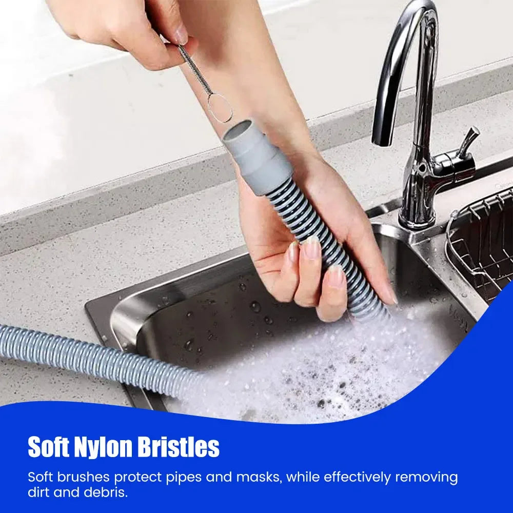 1.8M CPAP Hose CPAP Tubing CPAP Pipe Auto APAP Anti Snoring Apnea Respitor Ventilator 22MM Tubing Hose + Hose Cleaning Brush Kit