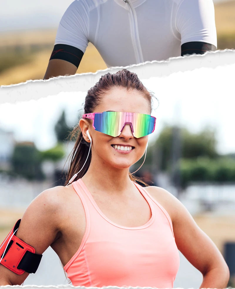 SCVCN Cycling Glasses UV400 Outdoor Sports Sunglasses Men MTB Cycling Glasses Women Road Bike Sunglasses Running Goggles