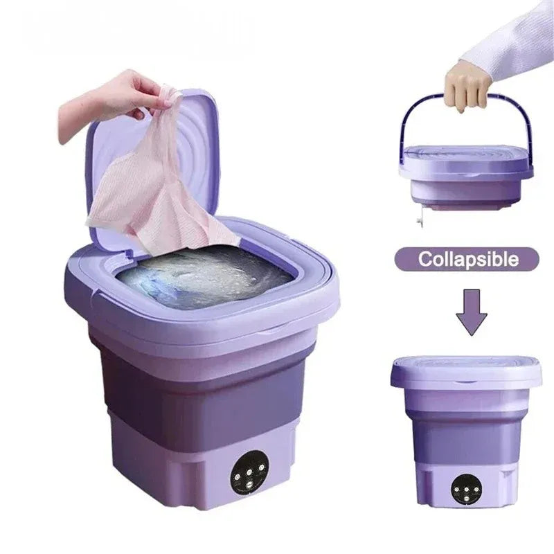 Folding Mini Washing Machine 8L 100V-240V Portable Laundry Washer