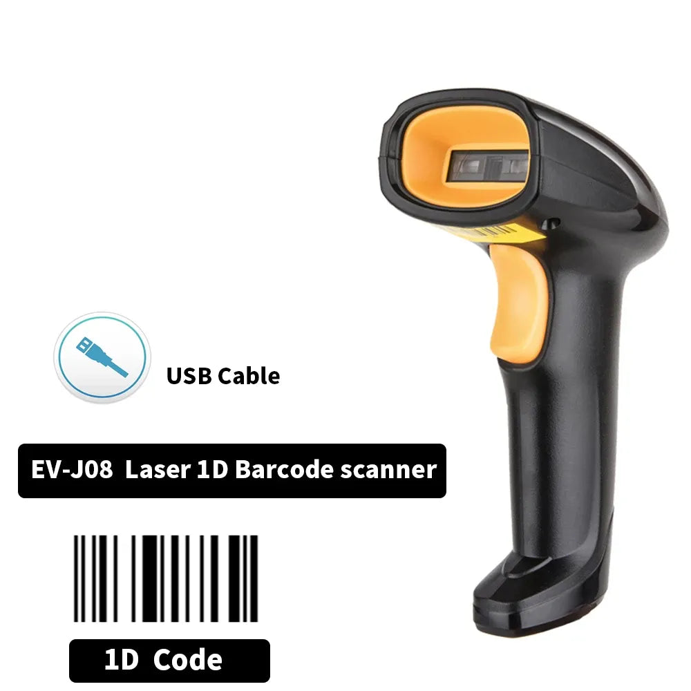 EV-J08 CHEAPEST 1D barcode scanner 2D Omnidirectional Barcode Scanner QR Code Desktop Barcode Reader for Supermarket Auto Sense