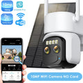 10MP Outdoors Solar Camera 5K PTZ IP 5G Wifi Camera Built in 7500Mah Battery Human Ai Auto Detect Tracking Surveillance Camera