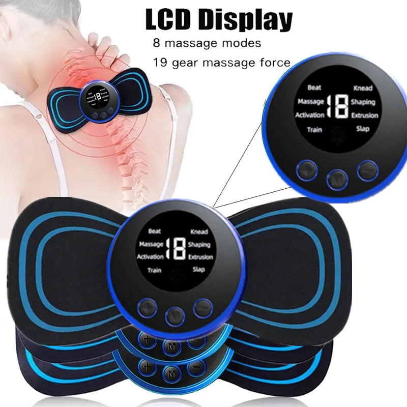 Portable Electric Neck Massager with Heat Therapy & Rechargeable Battery Massage Cushion Tidesmit