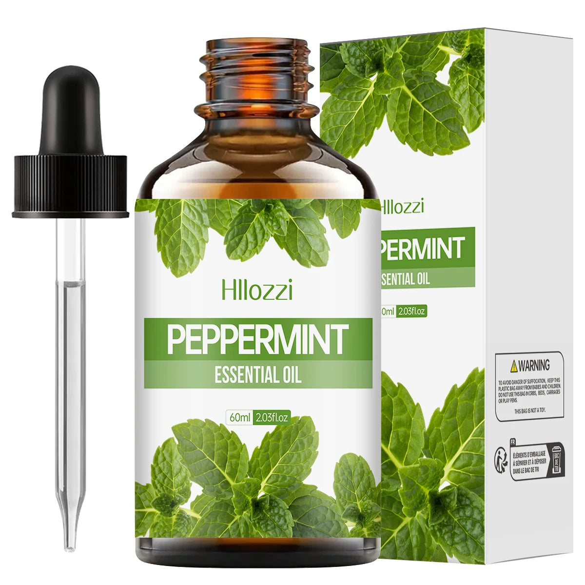 Tidesmit peppermint essential oil for aromatherapy, car diffusers, and hydrating skincare in multiple sizes.