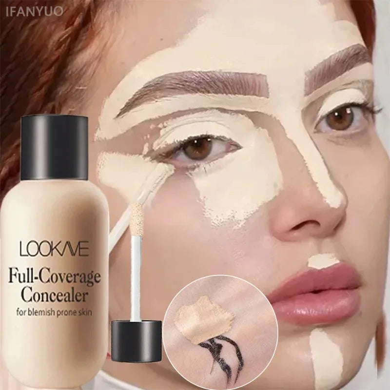 Tidesmit full cover liquid concealer texture swatch for moisturizing waterproof under eye dark circle coverage