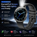 New Smart Watch Tracking Fitness Voice Assistant IP68 Waterproof Flashlight Health Round Curved Screen  Smartwatch Men Women